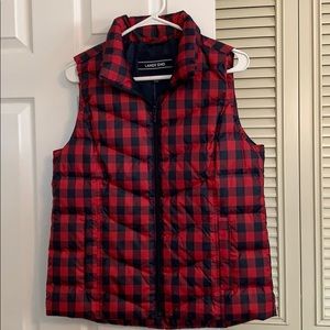Lands’ End Checkered Down Vest